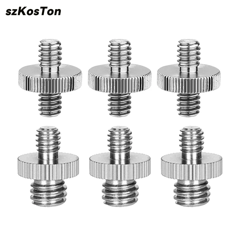 1/4 cala do 1/4 3/8 cala męski adapter do mocowania śrubowego aparatu Adapter śrubowy statywu Gwint żeński do statywu aparatu Monopod Ring Light