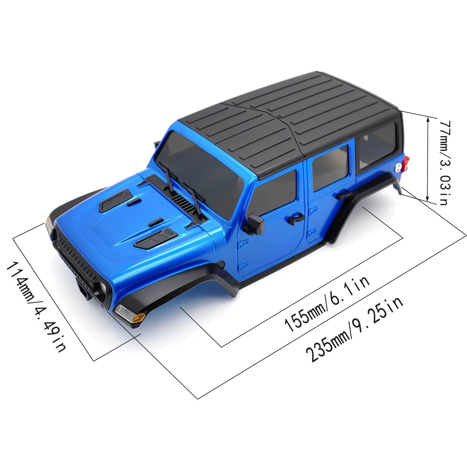 1:18 RC Crawler Car Shell Car Casing Simulation Hard Body Pickup Body Shell 6.10in Wheelbase For 1/18 RC Car TRX4M Upgrade Parts