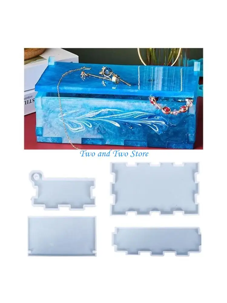 HX6F Multifunctional Storage Box Silicone Mold Suitable for People of Different Ages for DIY Jewelry Box Home Decoration