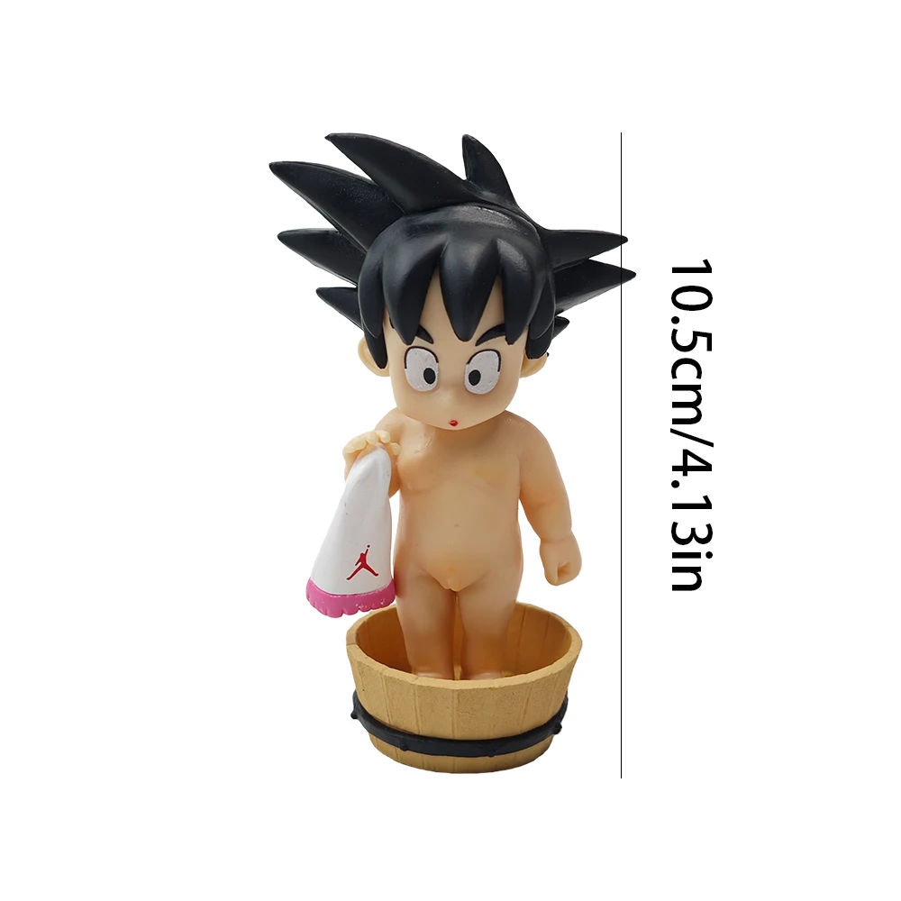 ตุ๊กตาฟิกเกอร์อนิเมะดราก้อนบอล ตัวละครวูคง น่ารัก สไตล์ Q รุ่นอาบน้ำ/นอนหลับ วัสดุ PVC ของเล่นสะสม