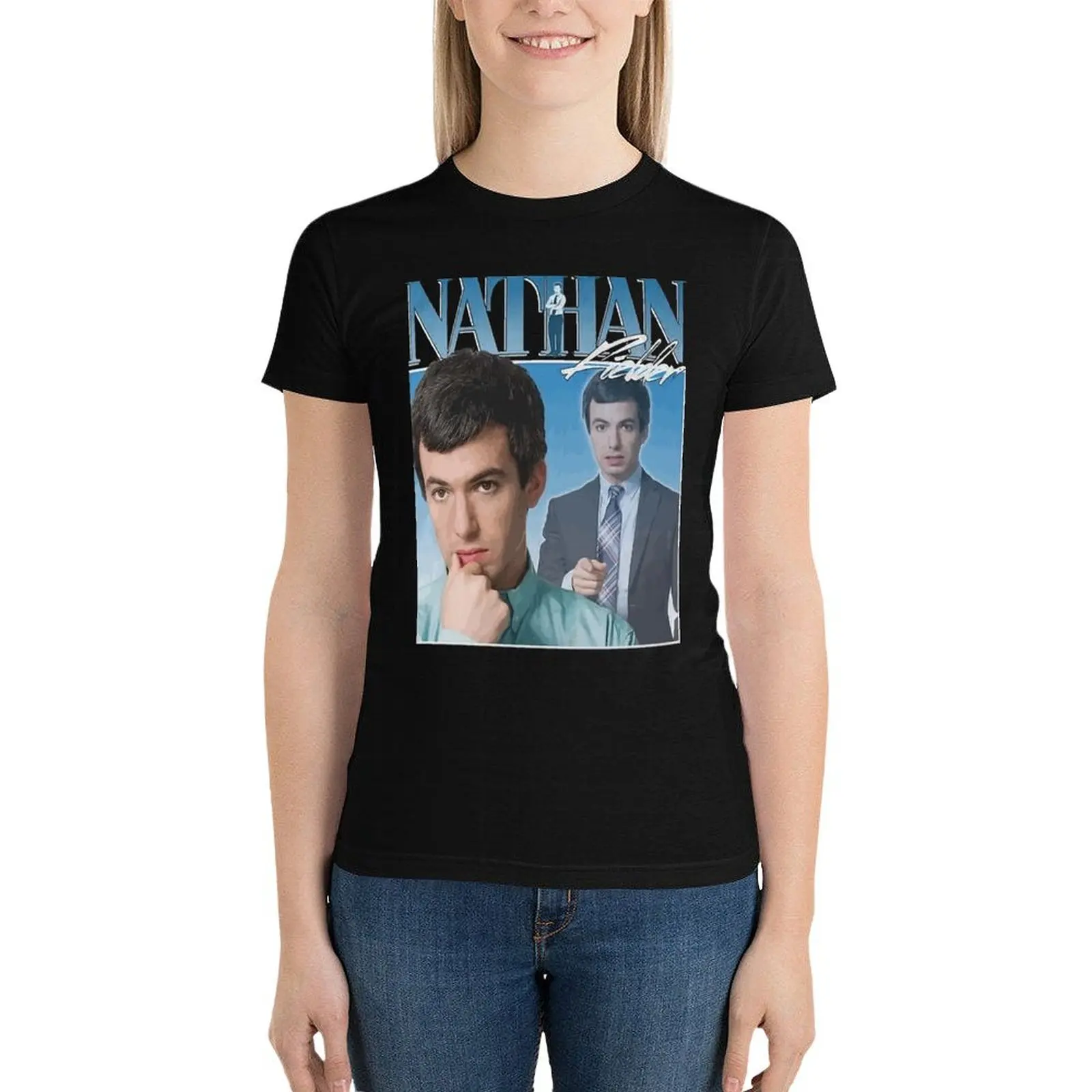 

Nathan Fielder T-Shirt hippie clothes aesthetic clothes summer tops vintage clothes tops for Women
