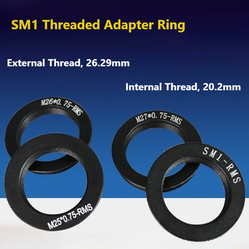 External SM1 to Internal RMS Microscope Objective Adapter SM1 to External Thread 26.29mm Optical Component Single Piece!