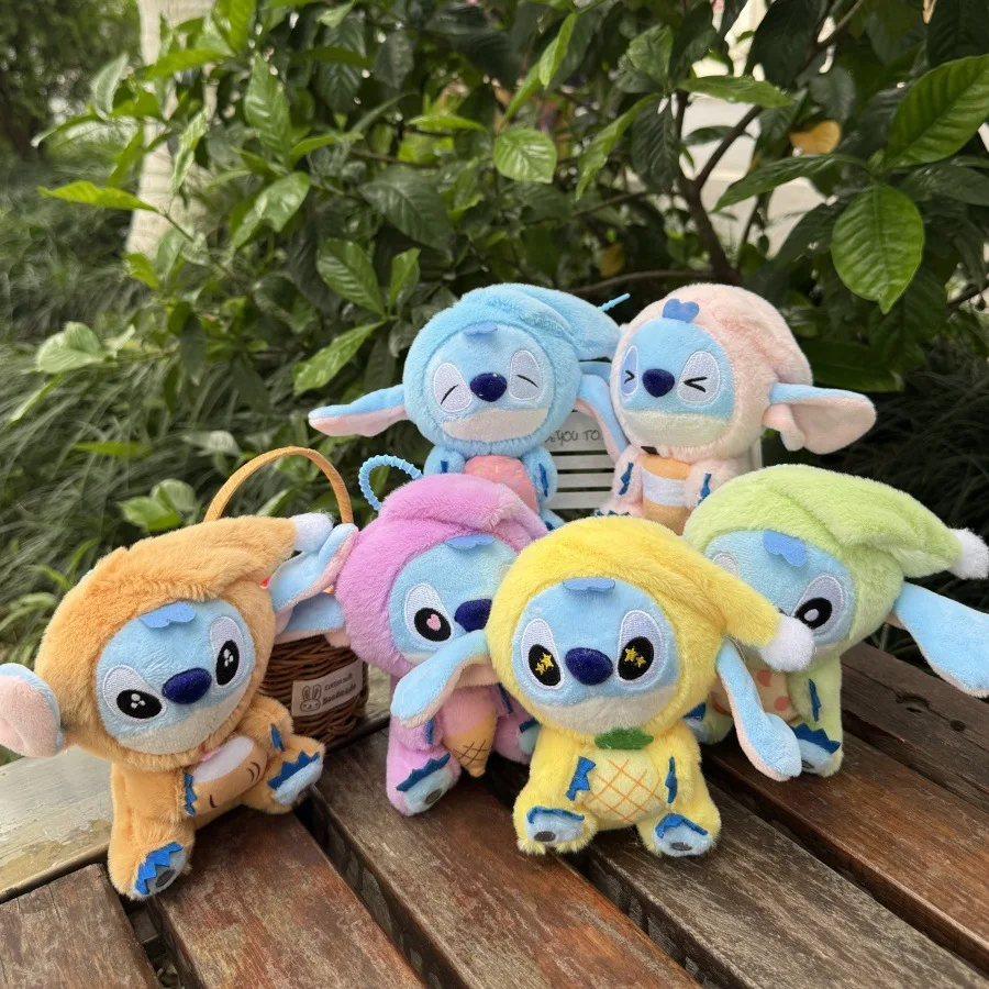 

Kawaii аксессуары Stitch плюшевая игрушка Lilo & Stitch брелок для ключей кукла ешь сом перед сном серия рюкзак кулон девушка