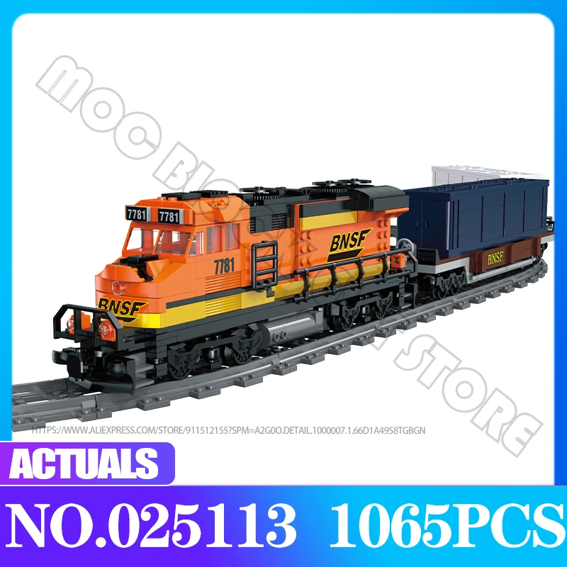 X-MORK City Series Burlingtonn Train Model 025113 Remote Control Locomotive Building Block Brick Children Educational Toys Gifts