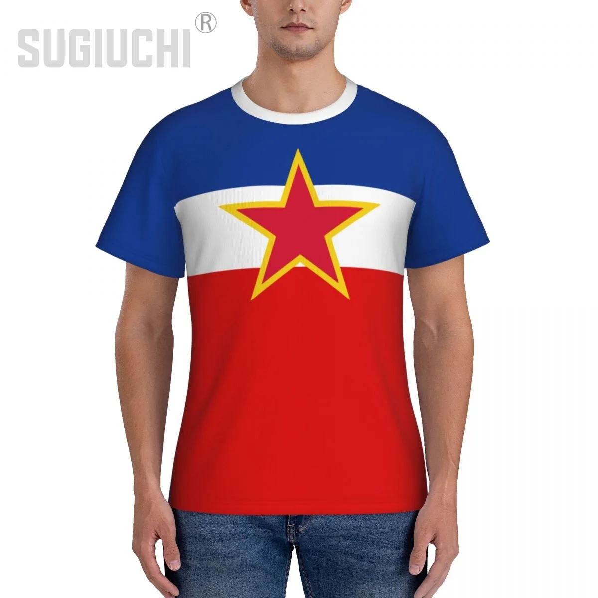 Tight Sports T-shirt Yugoslavia Flag 3D For Men Women Tees jersey Clothes Soccer Football Fans Gift Patriotic T shirt