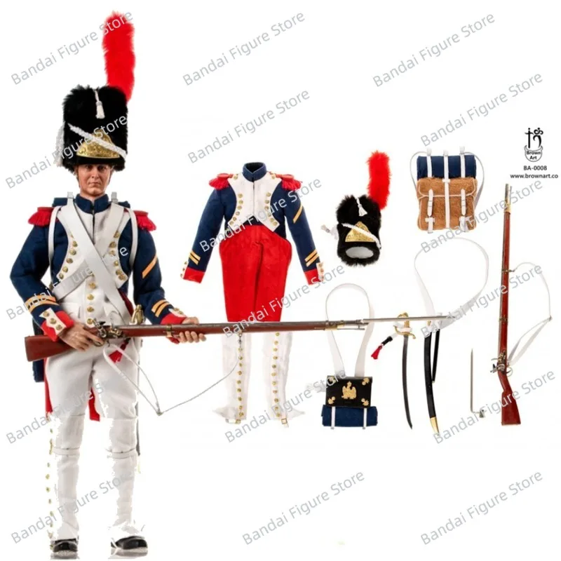 

BROWN ART BA-0008 Масштаб 1/6 Napolenioc Foot Soldier of the Imperial Guard Модель игрушки 12 дюймов Полный набор экшн-фигурок Коллекция фанатов
