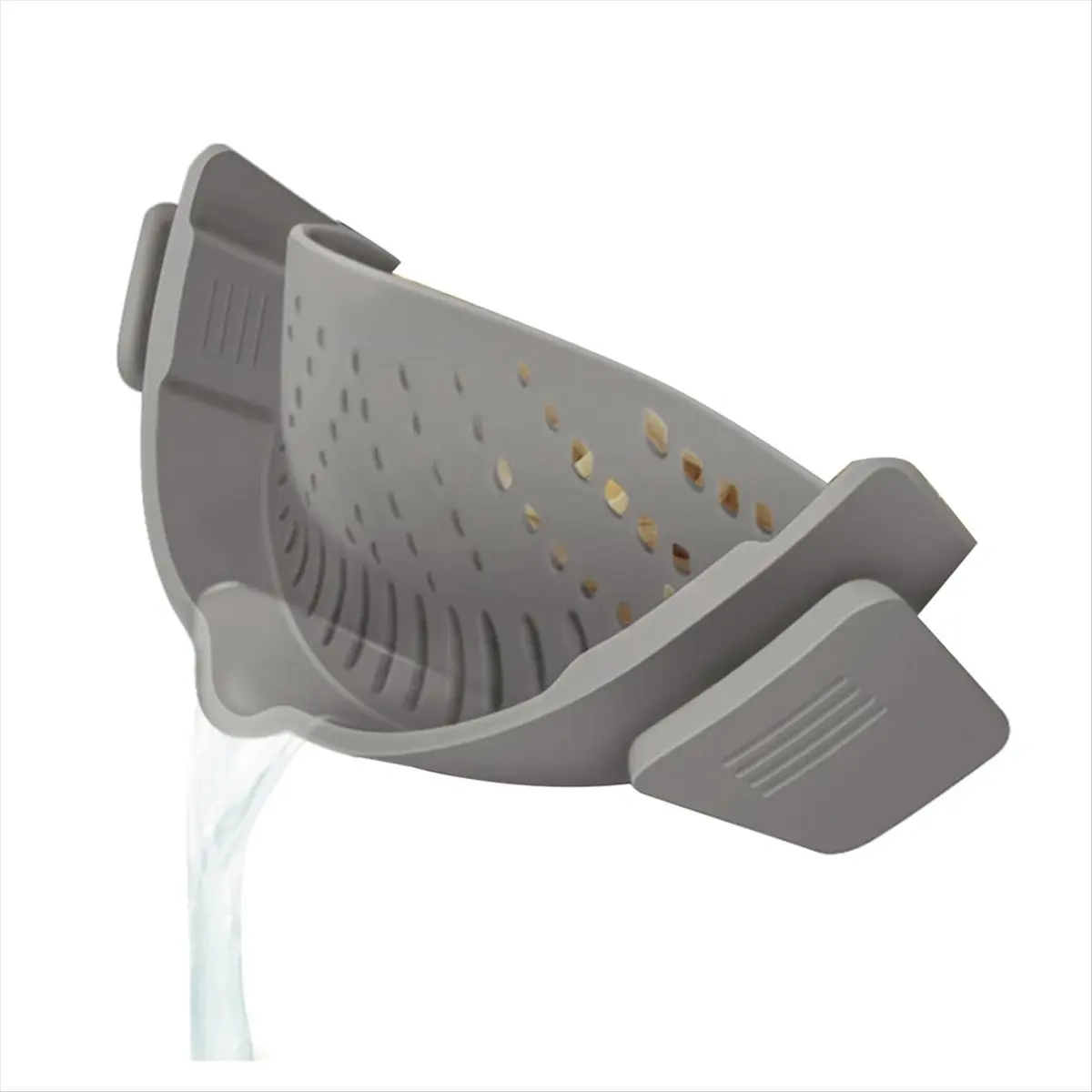 MALL Clip on Strainer for All Pots Pan, Silicone Pasta Strainer Kitchen Gadgets, Colander for Noodle,Vegetables
