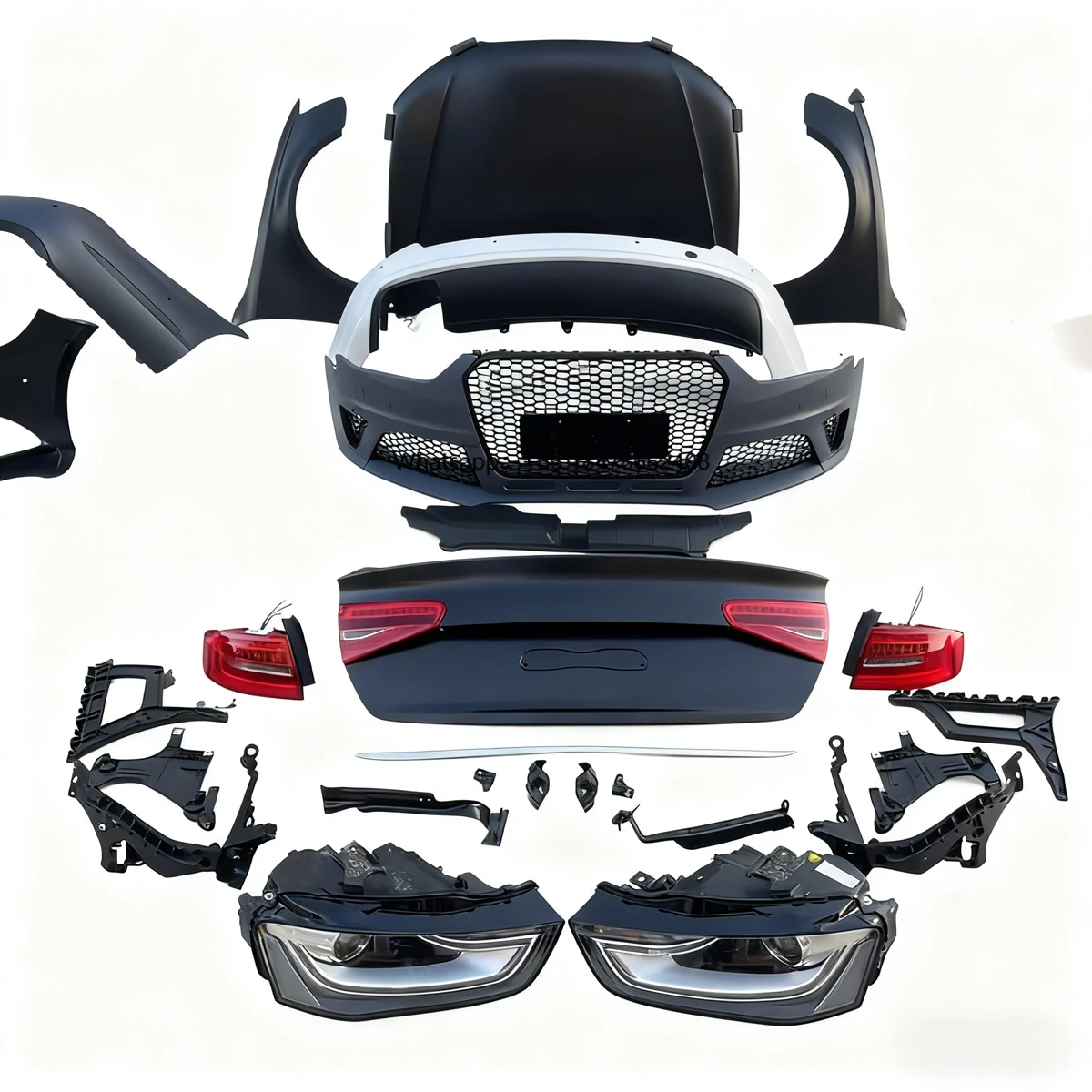

Car Upgrade 13-16 RS4 B8.5 Style Front Rear Bumper Headlight Hood Full Body Kits for A4 S4 B8 2008 2009 2010 2012
