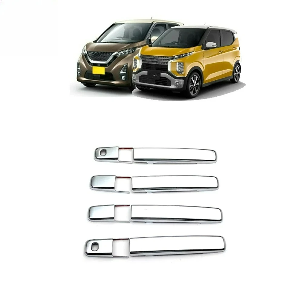 Cubierta Reforzada para Manija de Puerta Compatible con Nissan Dayz, Acabado Electrochapado para Mitsubishi EKX