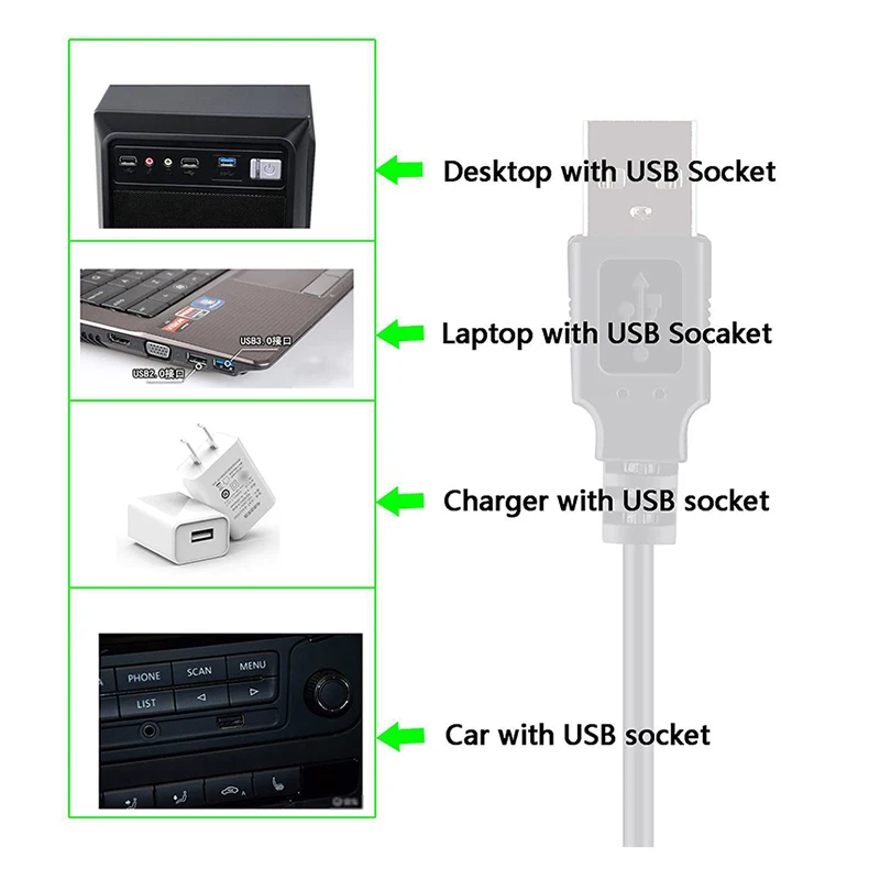 2.1x5.5mm USB Booster Cable Converter DC 5V 9V 12V Power Adapter Connector Line Leads USB Plug to DC Cable