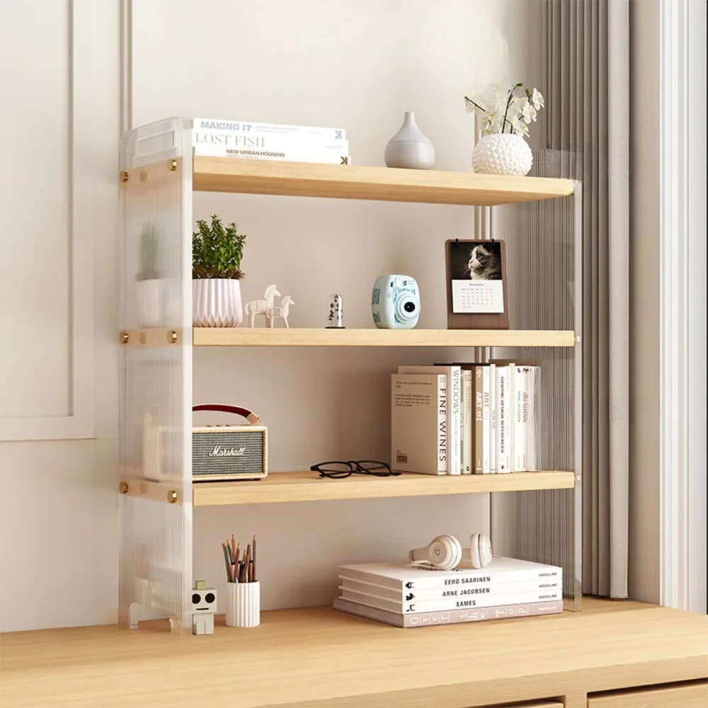 

3 Layers Small Bookshelf Storage Rack Student Dormitory Organize Book Shelves Workstation Multi Layer Storage Shelf Bookshelf