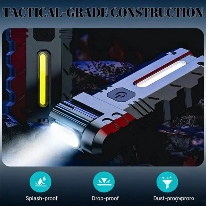 GIGI Dual LED Work Light 180° Rotating Head Magnetic Flashlight USB-C Rechargeable Keychain Light