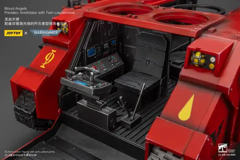 JOYTOY Warhammer 40K 1/18 Scale Blood Angels Predator Annihilator with Twin Lascannons Tank Figurine Model Toy Doll Collection