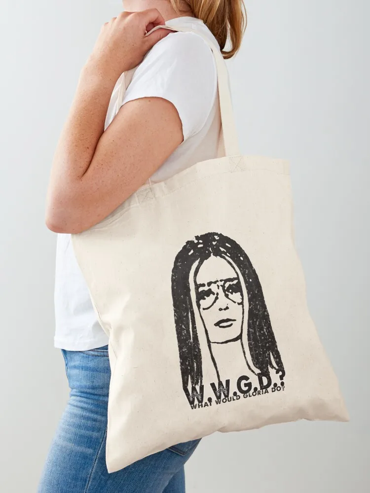 

W.W.G.D.: WHAT WOULD GLORIA DO Tote Bag personalized tote bag eco bag folding shopping logo shopper women