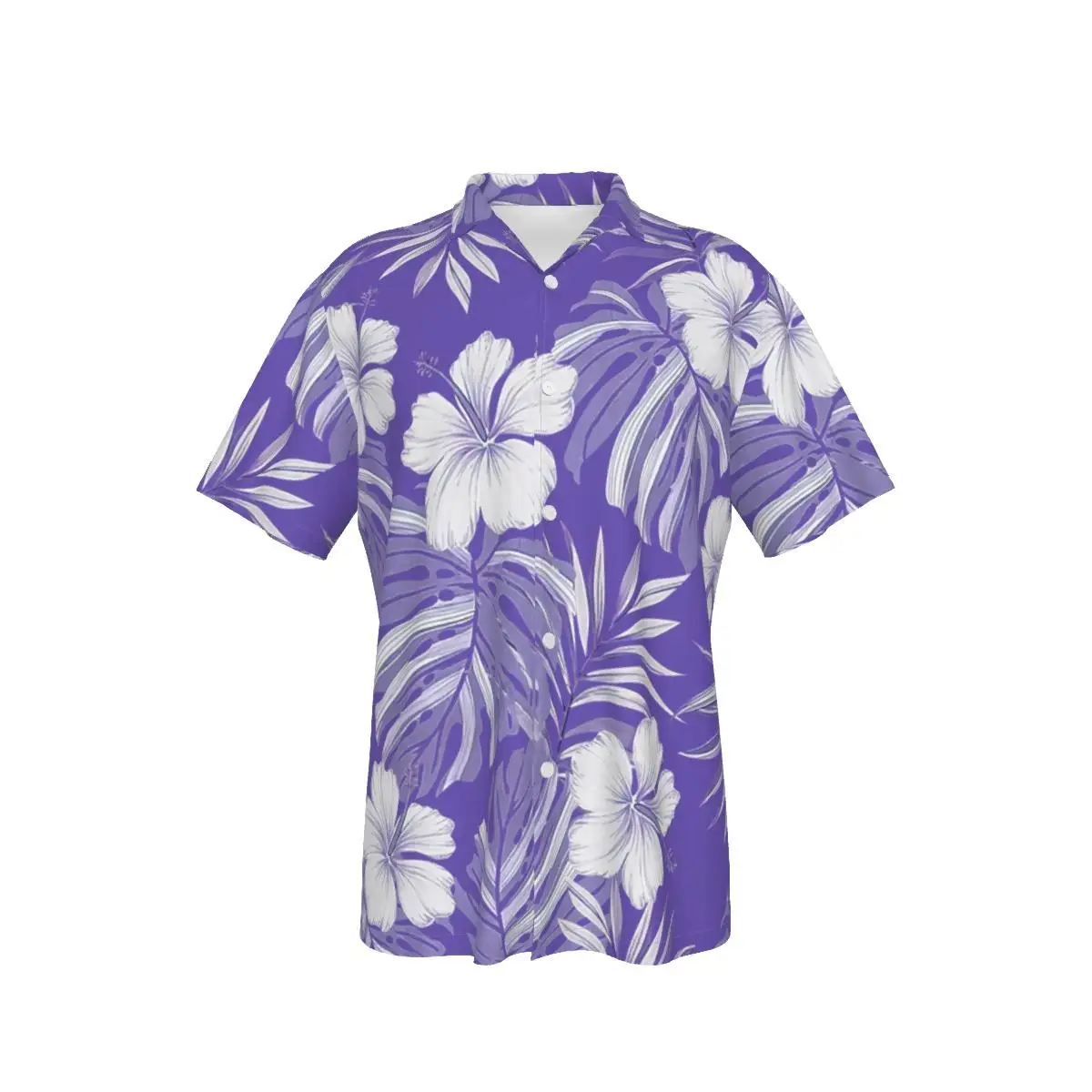 Men\'s Hawaiian Shirt Cool Pink Color for Man Beach Flowers Print Short Sleeve Summer Casual Button Up Tops 3D Shirts