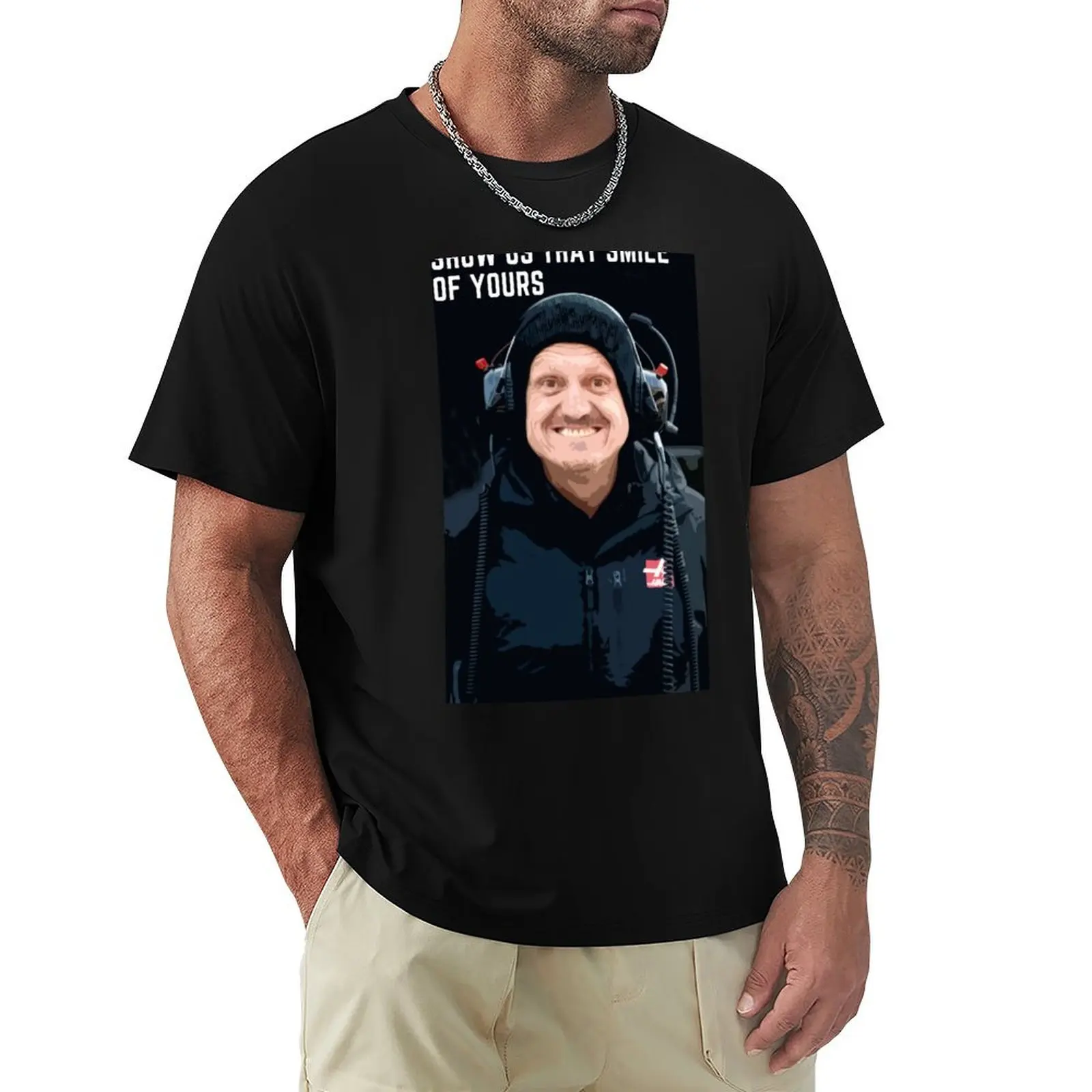 Gunther Steiner / Muestra esas sonrisas tuyo y más mercancía! ! Camiseta con Estampado Urbano