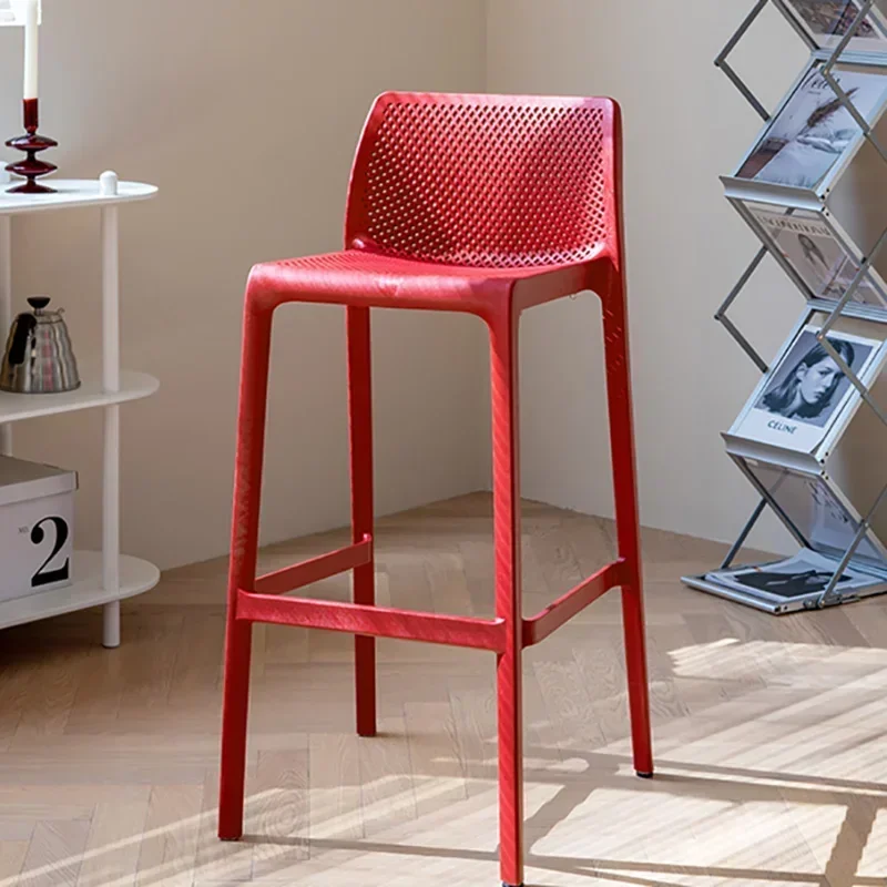 

Red Barber Modern Nordic Banks Bar Chair High Stool Office Bar Chair Plastic Kitchen Counter Taburetes Para Barra Cafe Furniture