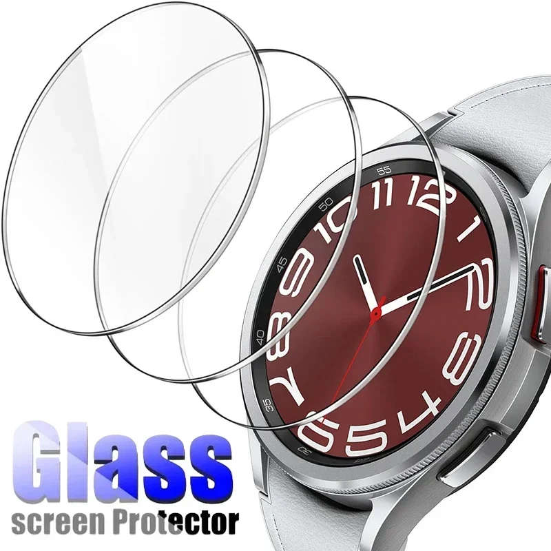 กระจกนิรภัยสําหรับ Samsung Galaxy Watch 6 5 4 3 Classic Active 2 HD Clear Screen Protector สําหรับ Samsung Watch 40/41 /42/44/45/46 มม.