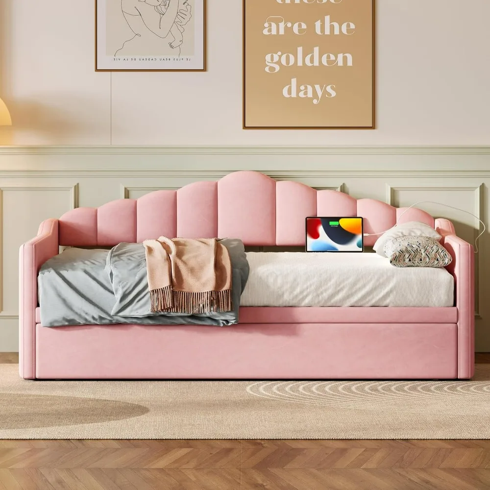 Floating Bed Frame, Floating Platform Bed with Charging Station with LED Lights & Storage Headboard, Modern LED Floating Bed