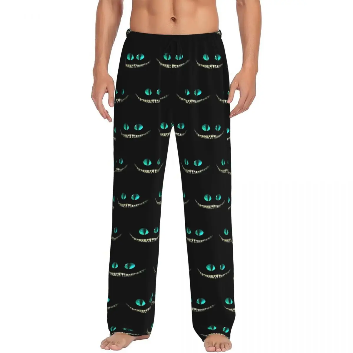 

Custom Cheshire Cat Pajama Pants Men's Anime Manga Sleepwear Lounge Sleep Bottoms Stretch with Pockets