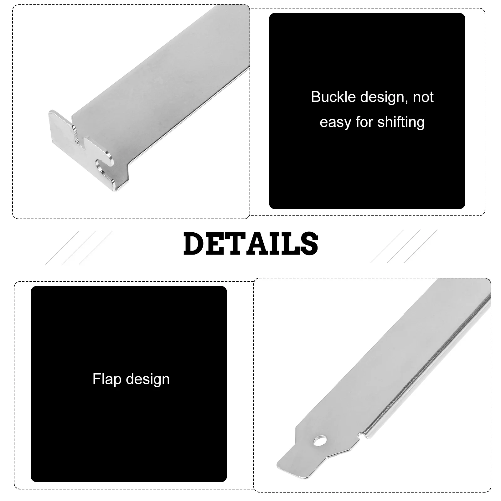 12 Pcs Pci Slot Cover Computer Stands Expansion Blank Plate Blanking for Case Accessory Bracket Part Board