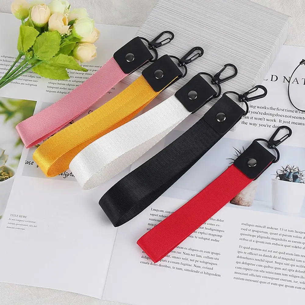 Solid Color Neck Badge ID Card Hang Mobile Phone Straps Lanyards Wrist Band Key Rope