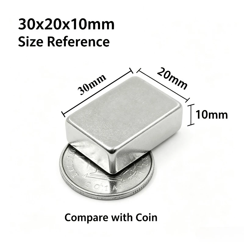 30x20x10mm N35 Square Neodymium Magnet Block Powerful NdFeB Rare Earth Strong Magnet For Assembly Fixing Hobby Handmade Craft