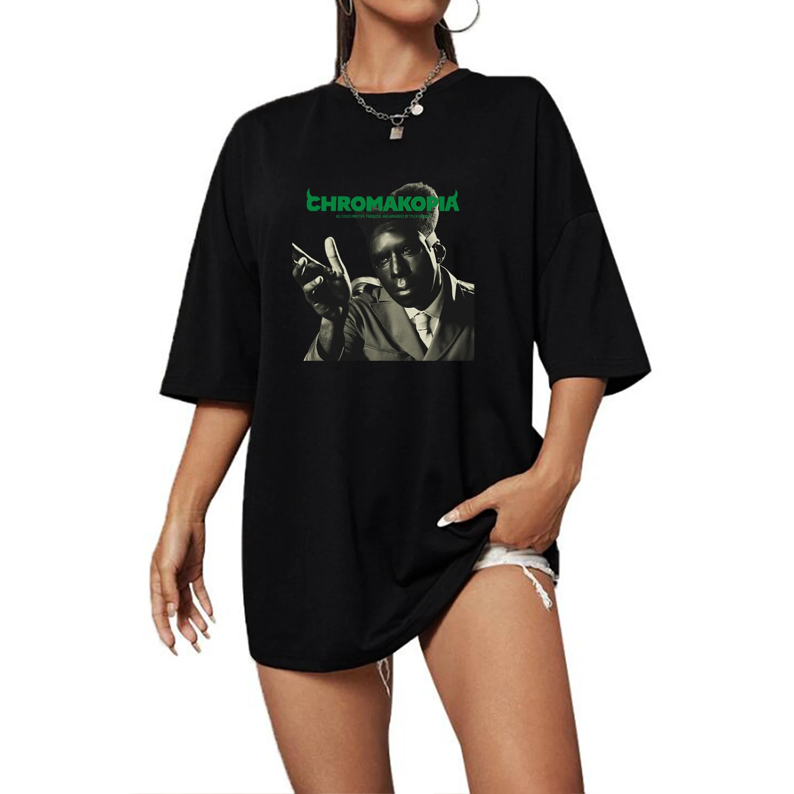 Tyler the Creator CHROMAKOPIA Extra Large T-shirt O-Neck Short Sleeve Fashion Oversize Shirts