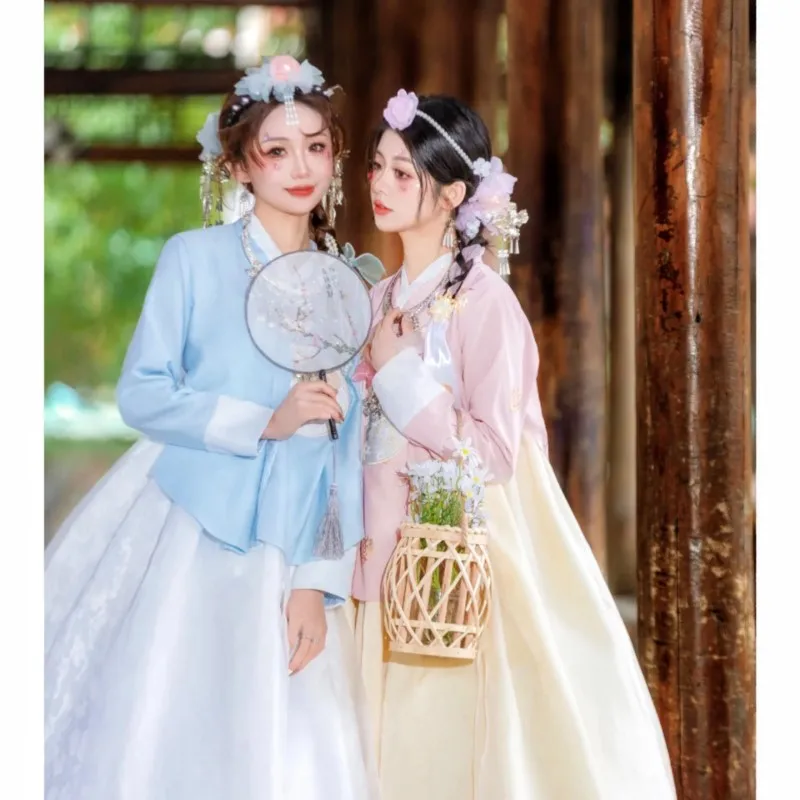 High Quality |Hanbok Yanji Korean Clothing Women's New Court Women Dress Daily Photography Trip Shoot Ethnic