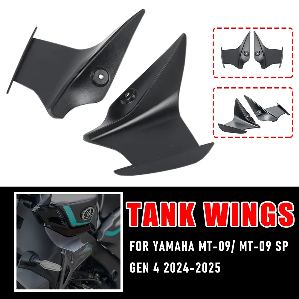 

Для YAMAHA MT09 SP Gen4 2024 2025, боковые крылья топливного бака, спойлер, крылья бака, новые аксессуары для мотоциклов, защита бака MT 09