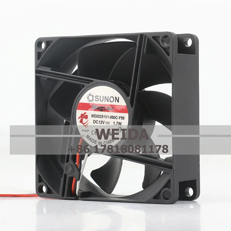 SUNON ME80251V1-000C-F99  8CM DC12V 1.7W 80*80*25MM chassis Quiet cooling fan