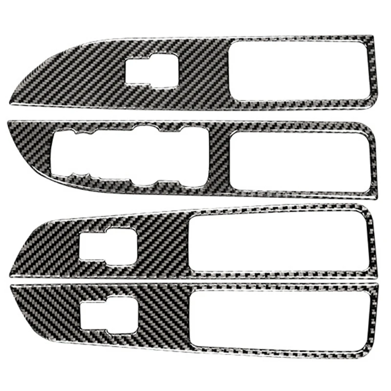 Carbon Fiber Inner Window Switch Panel Cover Trim For Ford Explorer 2013-2019