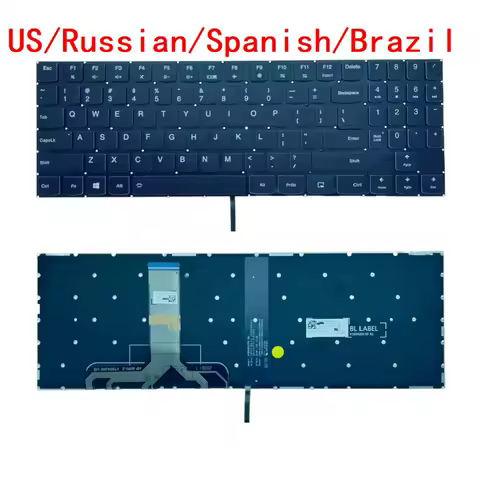 US Russian Spanish Brazil Backlit Keyboard For Lenovo Legion Y530 -15ICH Y7000P-1060 Y7000-2019 Y540-15IRH Y540-17IRH Y545-PG0