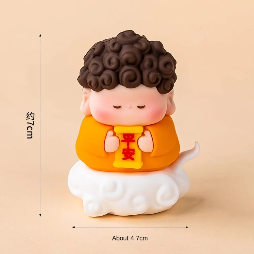 Cartoon God of Fortune Figurine Resin Good Fortune Creative Crafts Cute Buddha Chinese Tradition Myth Desktop Decoration Gift