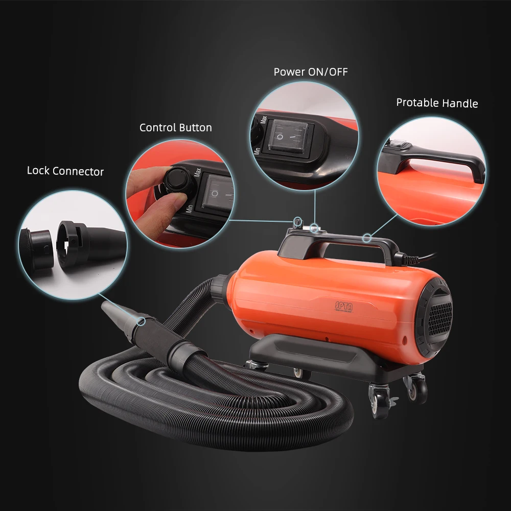 SPTA Air Cannon Dryer Blower Powerful Car Detailing Flexible Hose Auto Wash Drying Machine