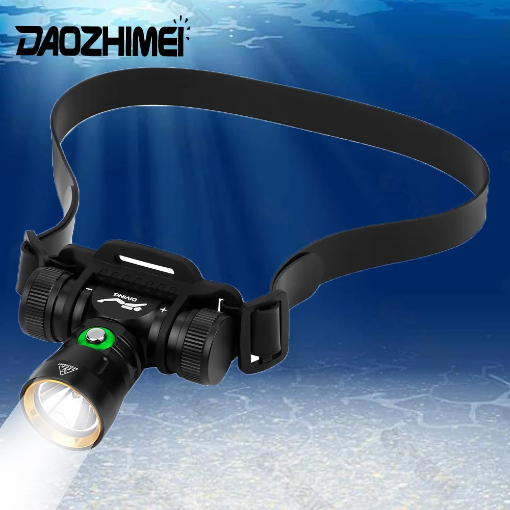 3 mode Diving Headlight L2 White/Yellow light LED Underwater 100 Meter waterproof Torch Lantern Head Lamp 18650 Camping Light