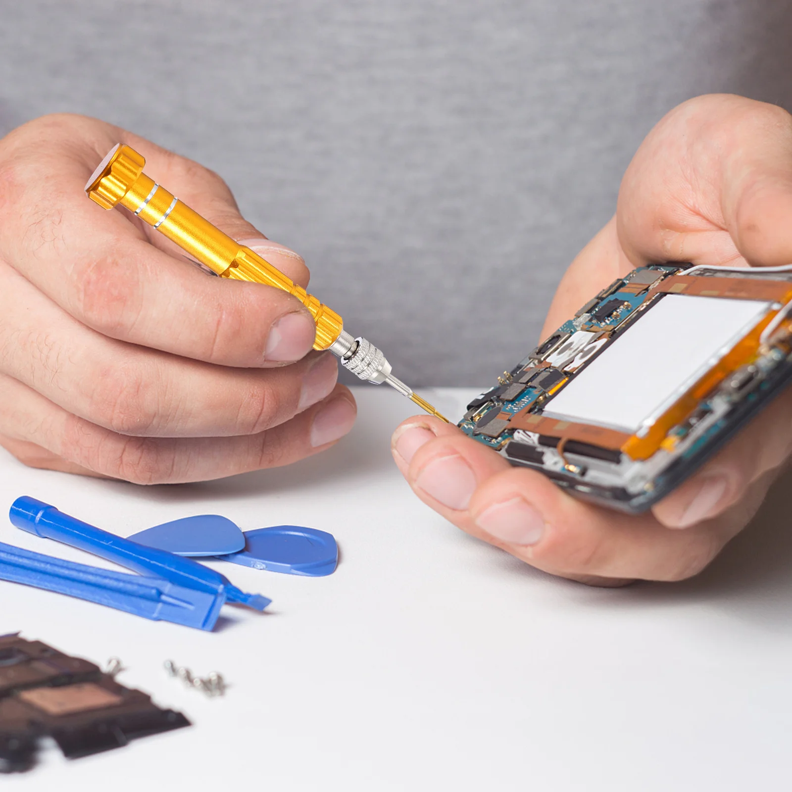 1 مجموعة خمسة في واحد طقم مفك برغي كروم الفاناديوم الصلب المحمولة هاتف لوحي أداة إصلاح مقبض بت المغناطيسي