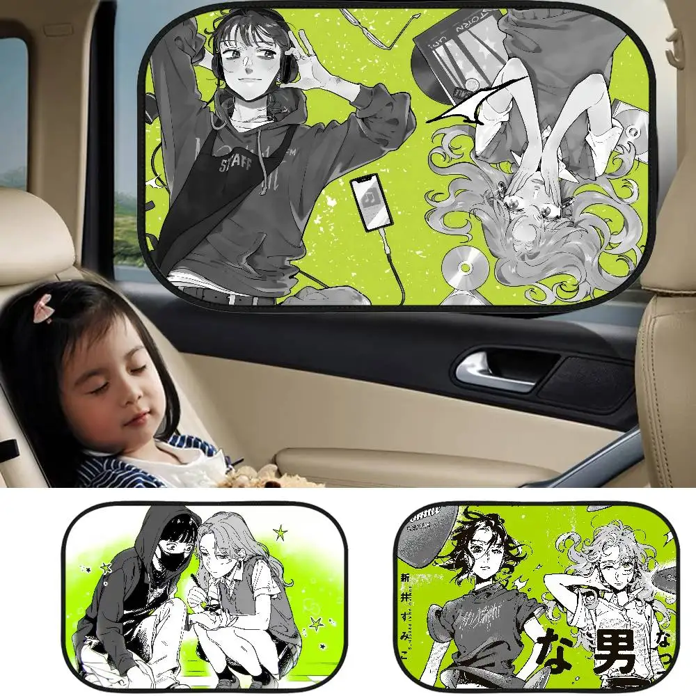 

Anime The G-Guy She Was Interested Car Side Window Sunshade Sun Block Cloth Sun Visor Protection Window Curtain Car Sun Cover