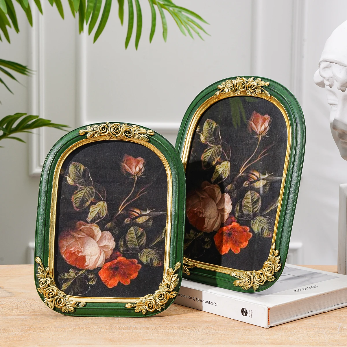 1PC, Resin Material Three-Dimensional Rose Home Arch Decoration Photo Frame