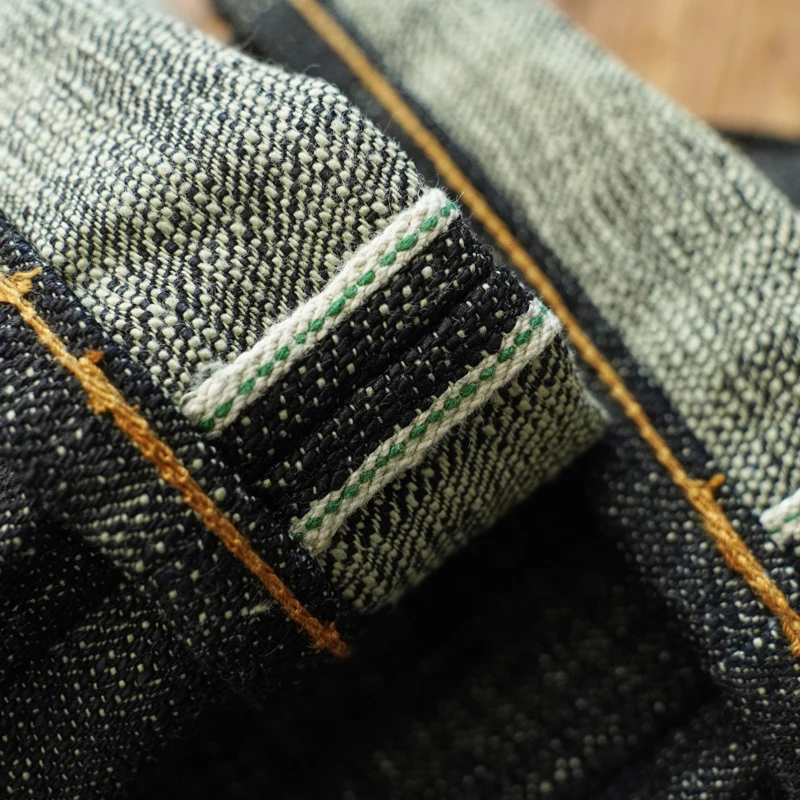 Sauce Zhan Mans Jeans Sanforized Selvedge Denim Jeans Limited EditionDouble-sided Dyeing 66 Fit 20 Oz