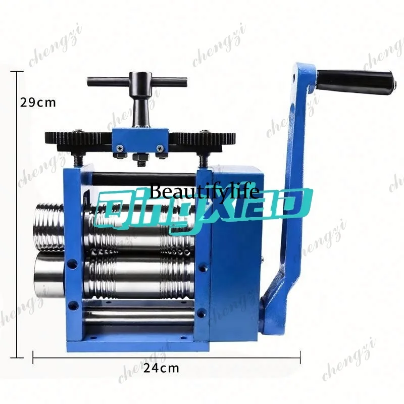 81 Manual Jewelry Rolling Mill Machine Hand Crank Combination Wire and Sheet Rolling Mill For Gold Silver Processing High Hardne