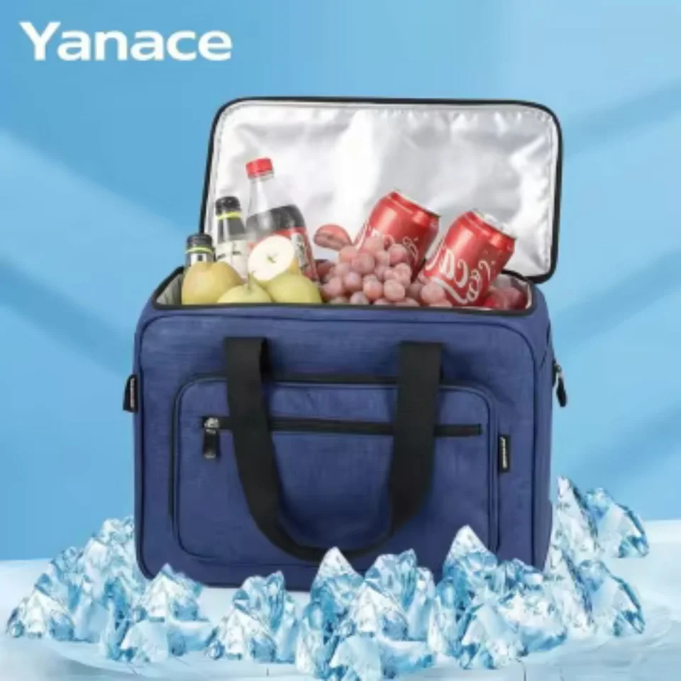 Yanace 25L Portable Car Refrigerator Cooler & Warmer Dual Core Cooling Leakproof Lunch Bag for Travel Camping Office Use