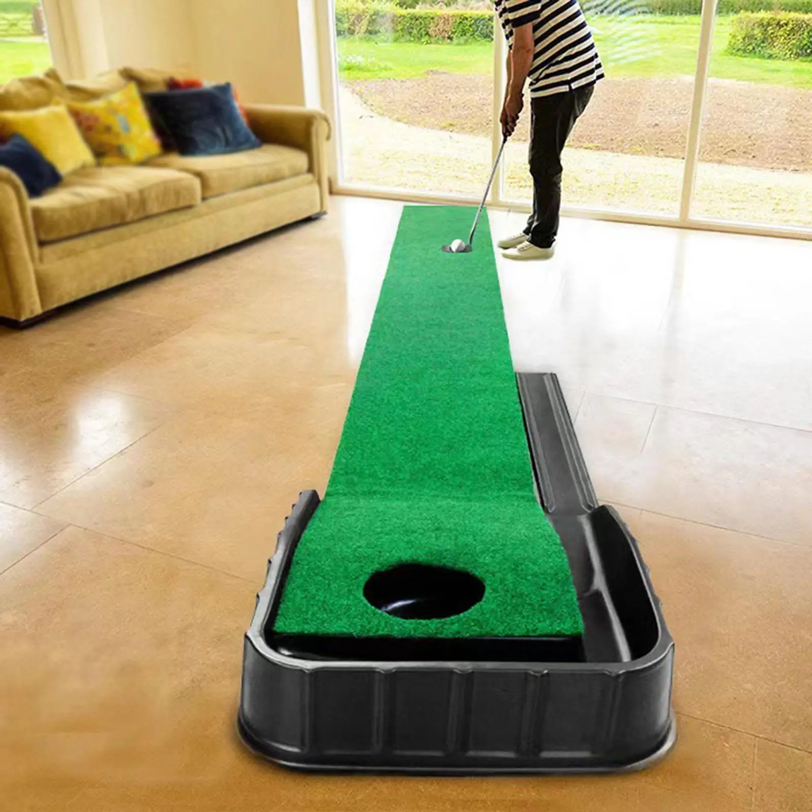 

Golf Putting Green Mat 7ft Training Blanket for Outdoor Office Enthusiasts