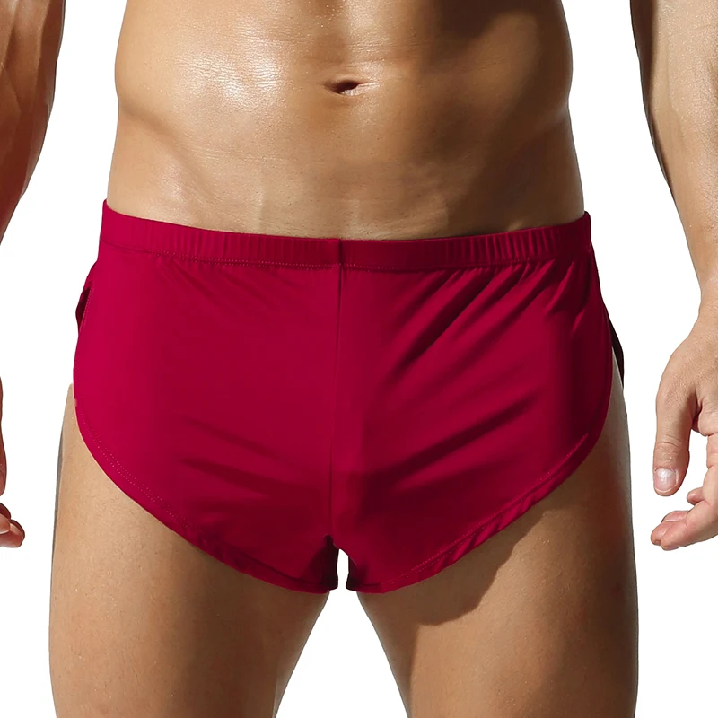 TAUWELL Herren Modische Atmungsaktive Eisseide Haushose Hochgeschnittene Lässige Boxershorts Arro Hosen Bequeme Lounge-Bekleidung – Detail 4