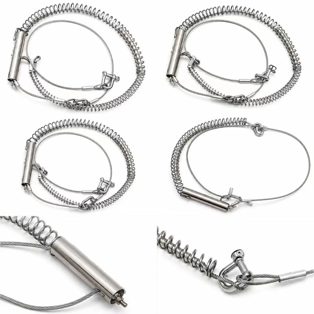 4mm Thick Steel Wire Rope Spring & Lock Nuts, Solid Replacement Accessories for Wild Boar, Fox and Rabbit Trap, Farm Essential view 4