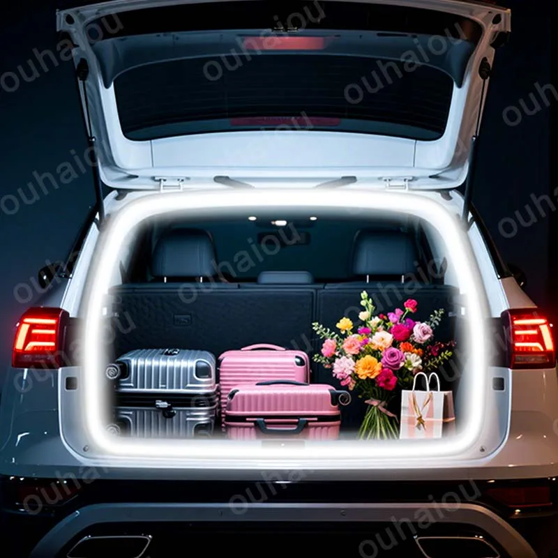 For Volkswagen Tharu/Touran trunk light modification light Atmosphere lights White warm white Rear Trunk LED Light Bar