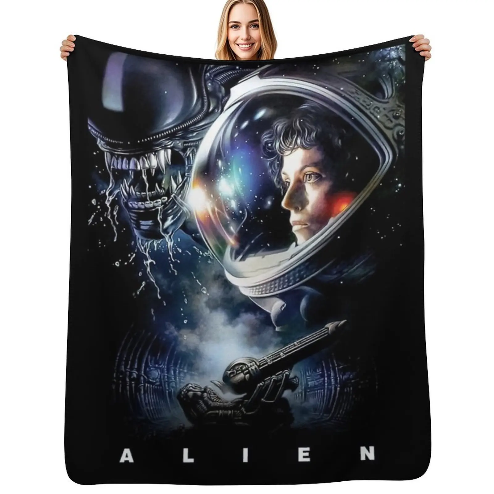 

Alien (1979) Throw Blanket Sleeping Bag Decorative Throw Luxury Brand Flannel Fabric Blankets