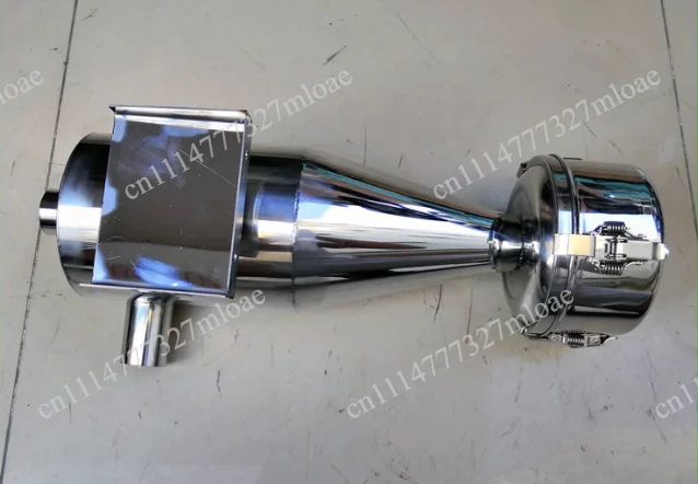 Cyclone dust collector with stainless steel exhaust and intake filter - 50mm industrial vacuum suction machine