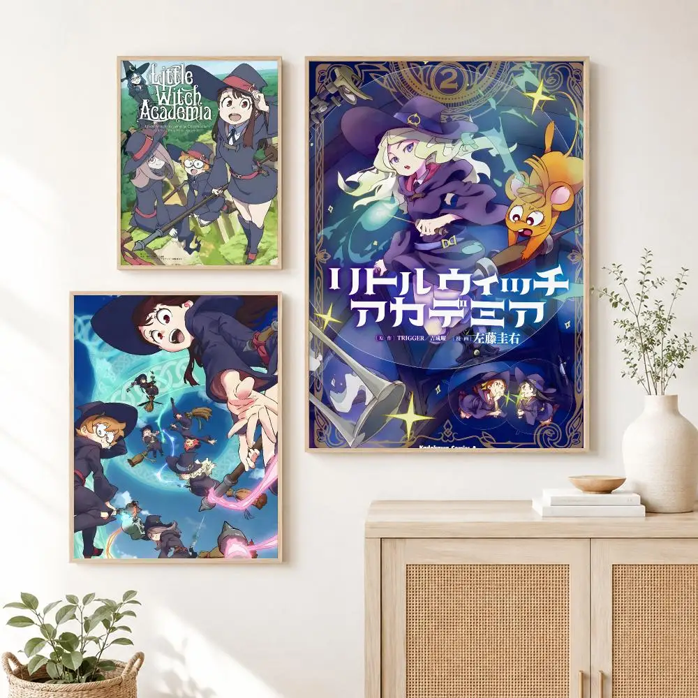 Anime L-Little Witch Academia Poster Waterproof HD Modern Peel And Stick Wall Decor Living Room Dorm Garage