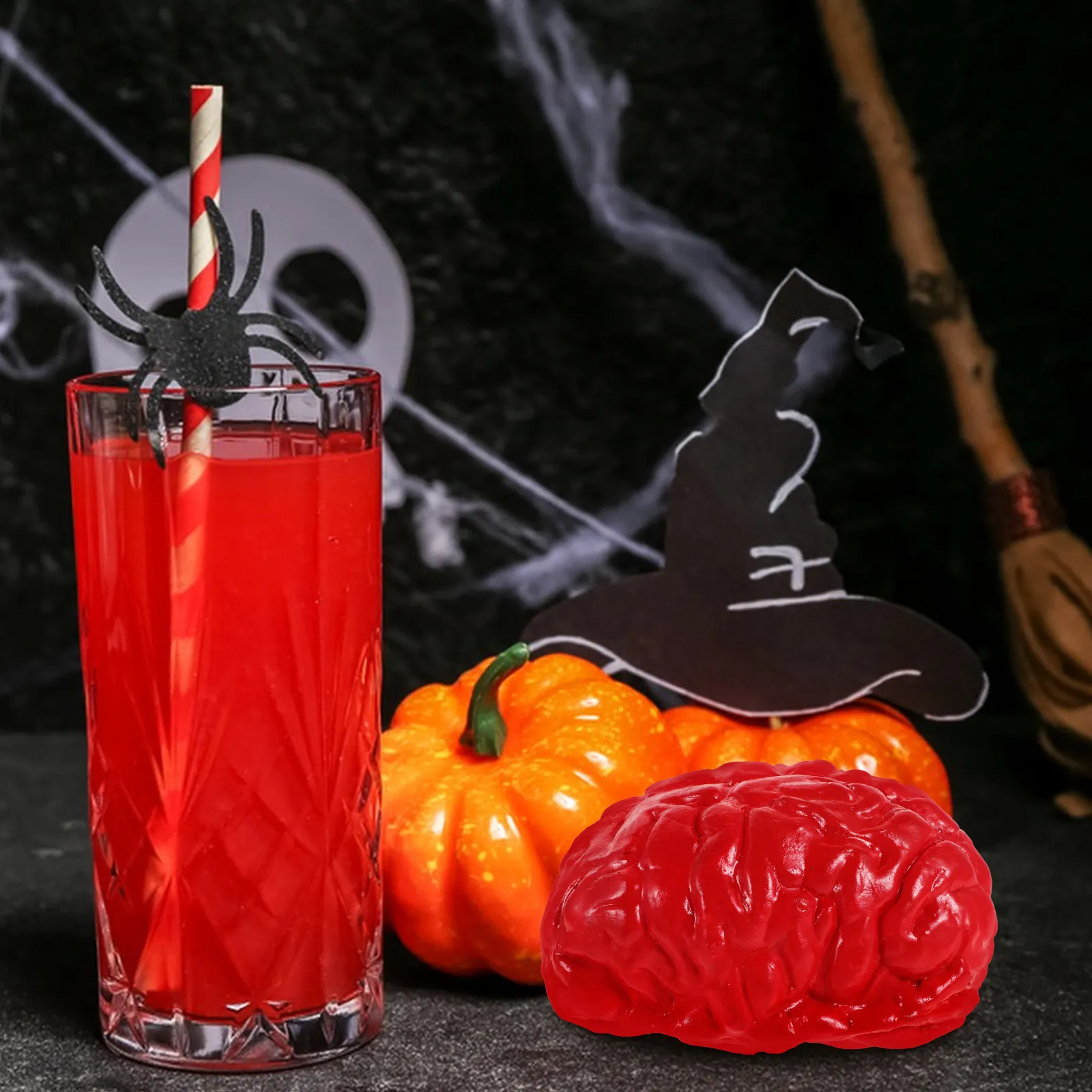 

Scary Halloween Fake Brain Prop Realistic Haunted House Decorations Creepy Human Brain Party Accessories Spooky Decor